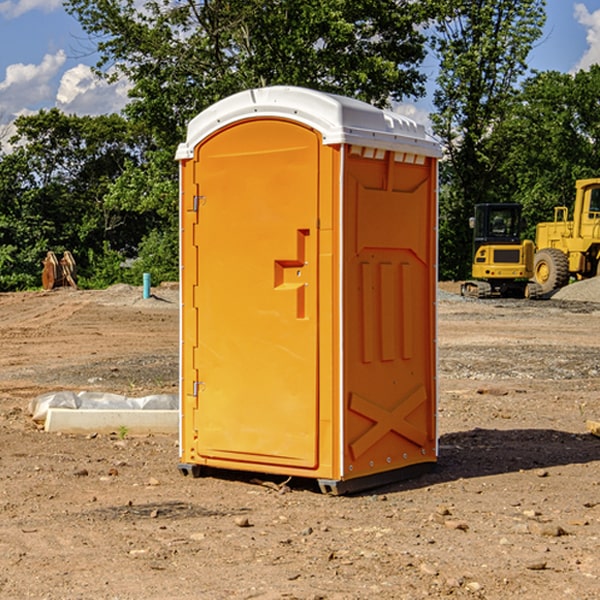 how often are the portable toilets cleaned and serviced during a rental period in Cowansville